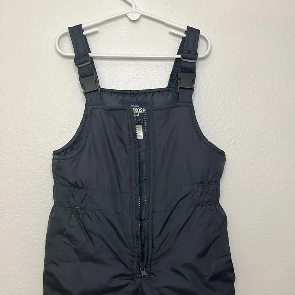 OshKosh B’gosh Kids Black Snow Bib sz 5-6